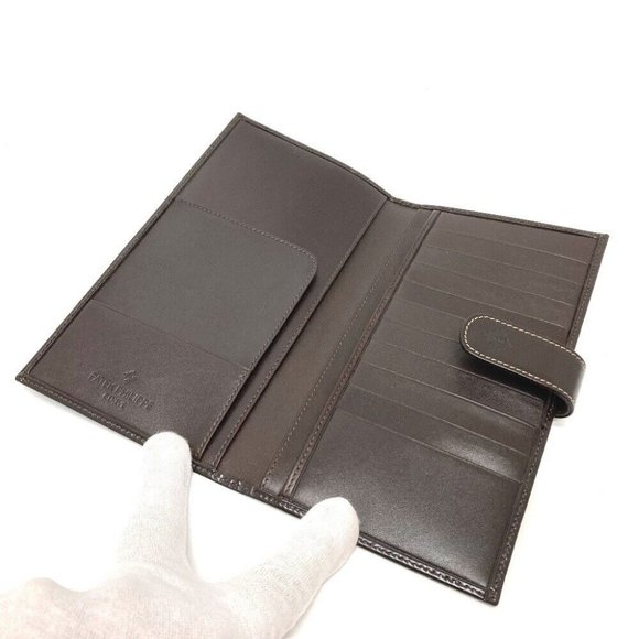 UNUSED PATEK PHILIPPE logo Novelty Two fold Travel case Brown - Picture 7 of 12